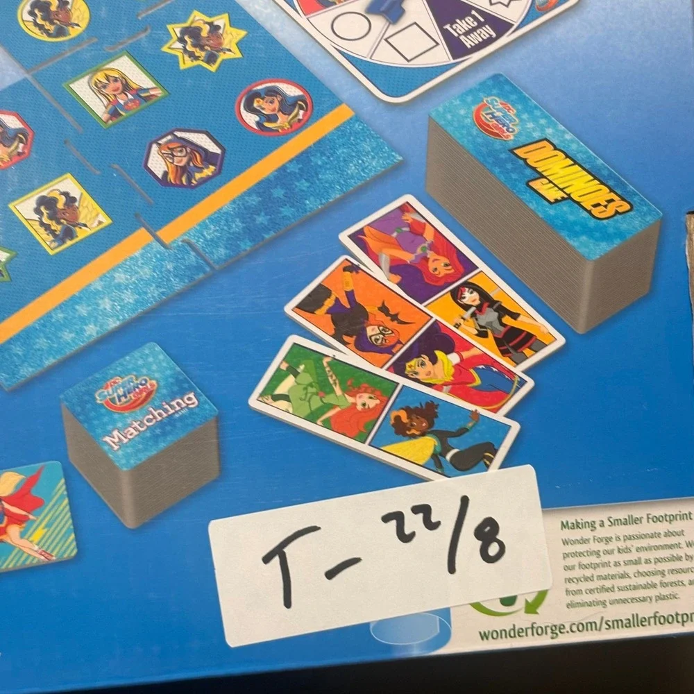 DC Super Hero Girls 6-in-1 Game Set Wonder Forge Bingo Dominoes Cards Matching